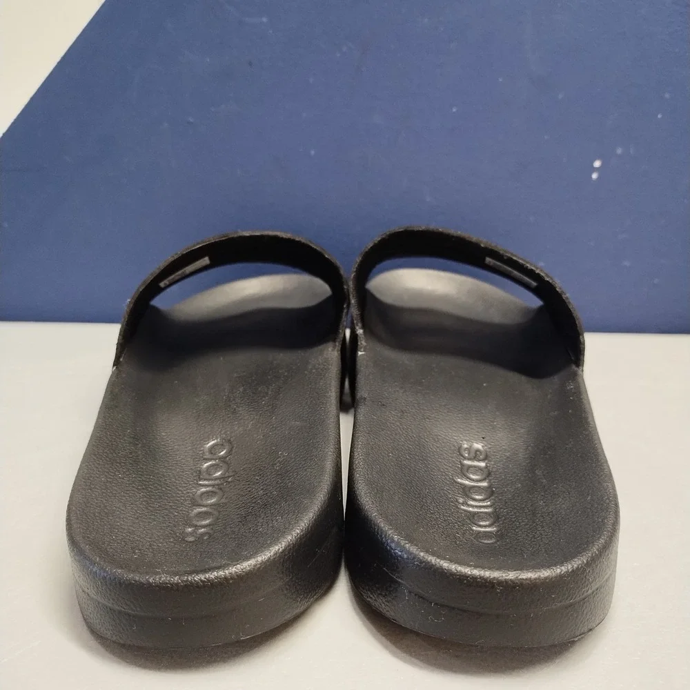 Adidas Adilette Shower‎ Slide Sandals Mens US Size 10 Black White Slip On GZ5922